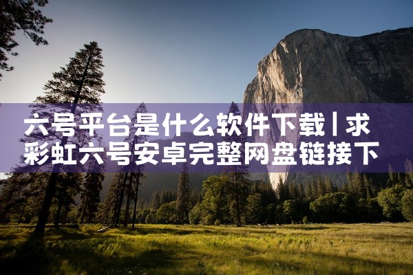 六号平台是什么软件下载