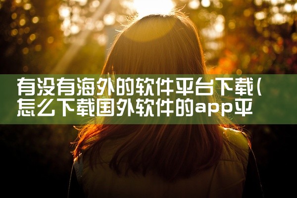 有没有海外的软件平台下载